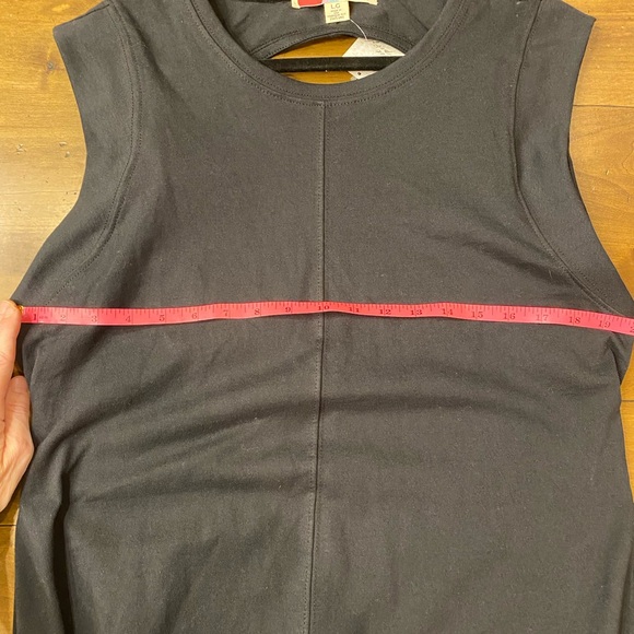 Free People Beach NWT Simone Midi Dress Large Black Cotton Open Back $88 - Picture 7 of 8